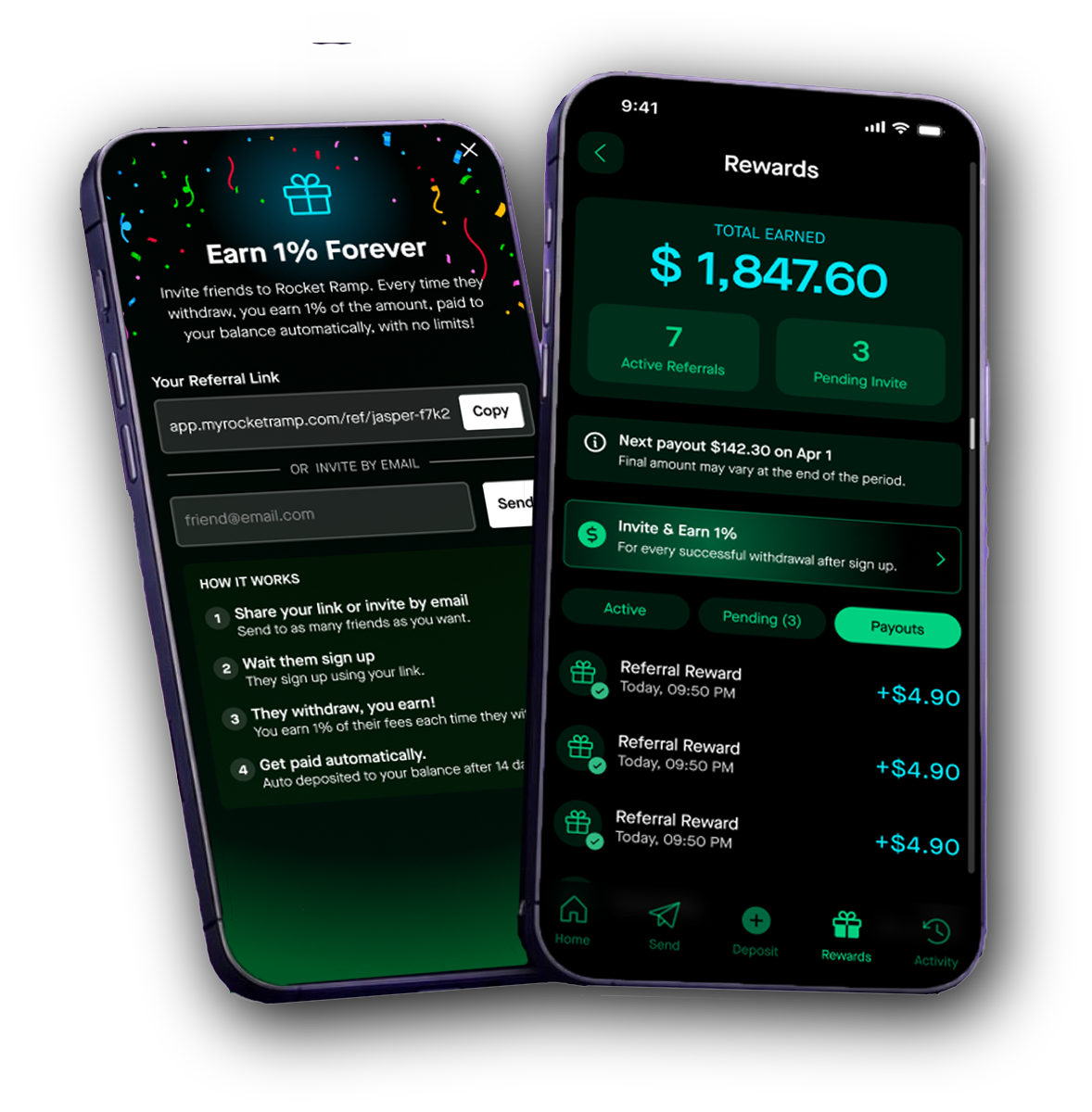 RocketRamp Rewards — Earn 1% Forever
